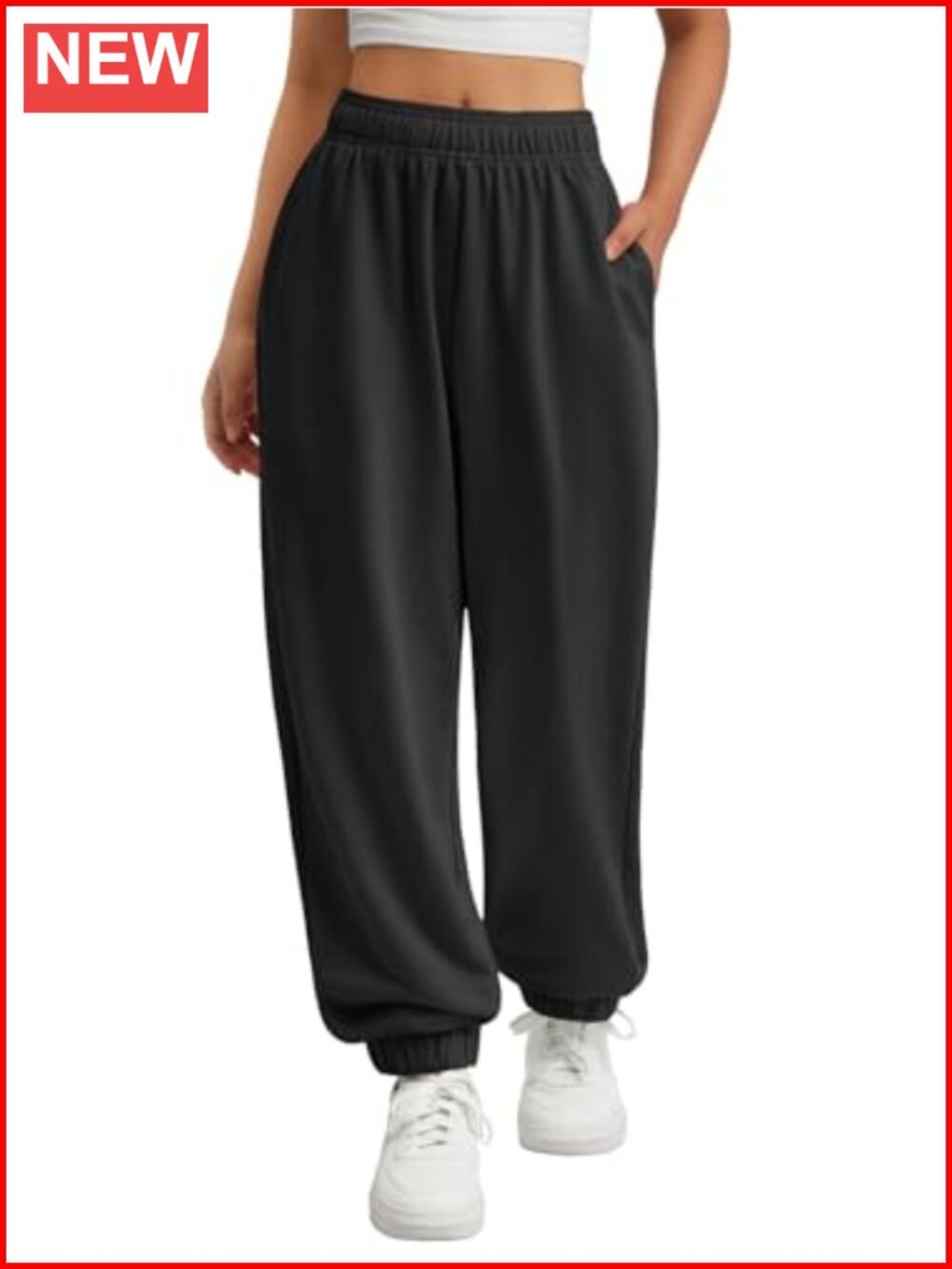 Women's High Waisted Wide Leg Sweatpants Baggy Lounge Jogger Pants